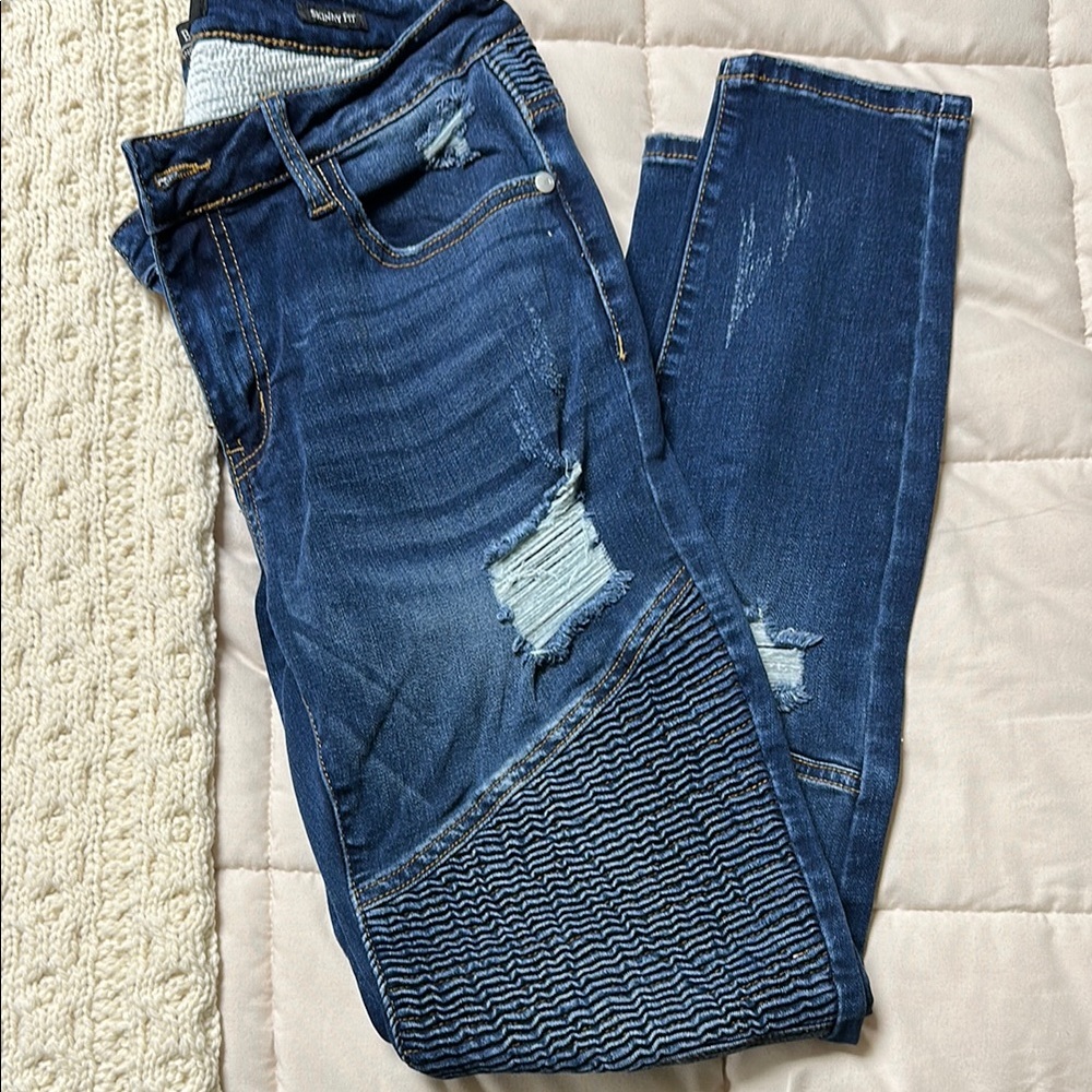 Judy Blue Skinny Distressed Blue Jeans